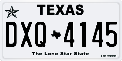 TX license plate DXQ4145