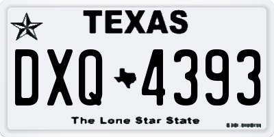TX license plate DXQ4393