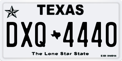 TX license plate DXQ4440