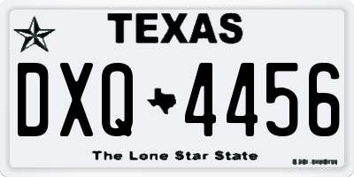 TX license plate DXQ4456