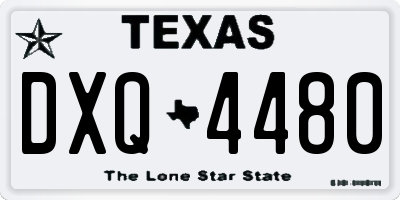 TX license plate DXQ4480