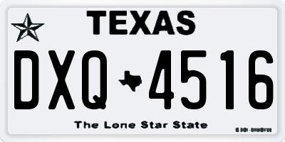 TX license plate DXQ4516
