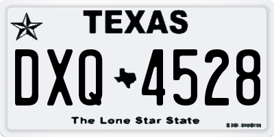 TX license plate DXQ4528