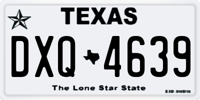 TX license plate DXQ4639