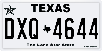 TX license plate DXQ4644