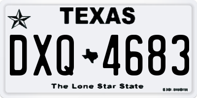 TX license plate DXQ4683
