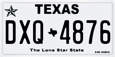 TX license plate DXQ4876