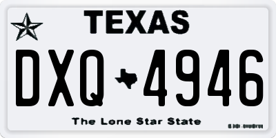 TX license plate DXQ4946