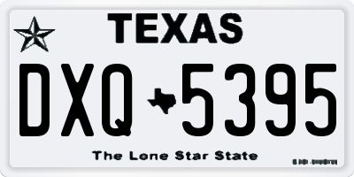 TX license plate DXQ5395