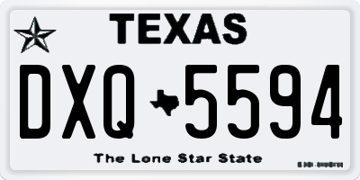 TX license plate DXQ5594