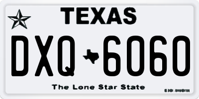 TX license plate DXQ6060