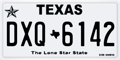 TX license plate DXQ6142