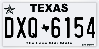 TX license plate DXQ6154