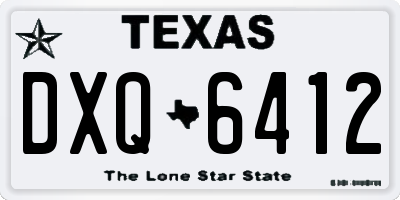 TX license plate DXQ6412