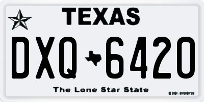 TX license plate DXQ6420