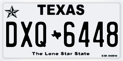 TX license plate DXQ6448