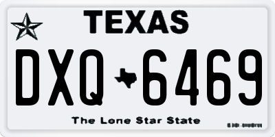 TX license plate DXQ6469