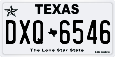 TX license plate DXQ6546