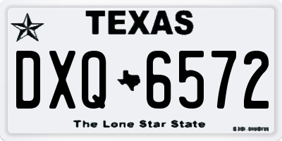 TX license plate DXQ6572