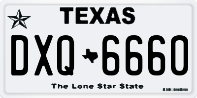 TX license plate DXQ6660