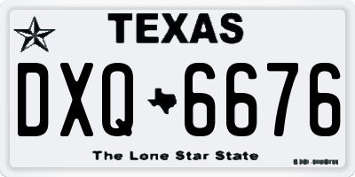 TX license plate DXQ6676