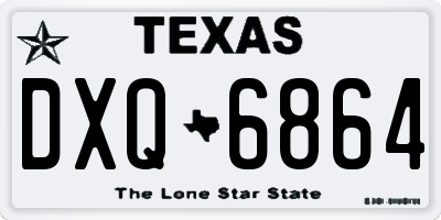 TX license plate DXQ6864