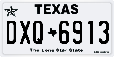 TX license plate DXQ6913