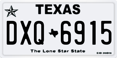 TX license plate DXQ6915