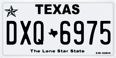 TX license plate DXQ6975