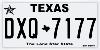 TX license plate DXQ7177