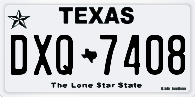 TX license plate DXQ7408