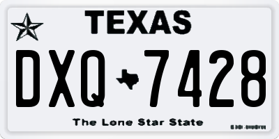 TX license plate DXQ7428