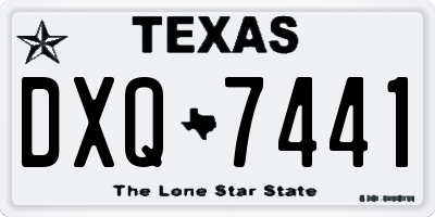 TX license plate DXQ7441