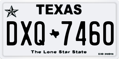 TX license plate DXQ7460