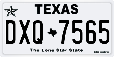TX license plate DXQ7565