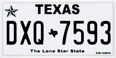 TX license plate DXQ7593