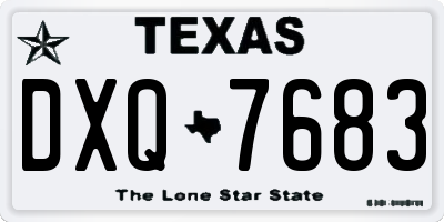 TX license plate DXQ7683