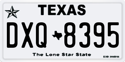 TX license plate DXQ8395