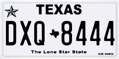 TX license plate DXQ8444