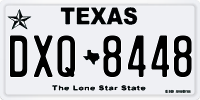 TX license plate DXQ8448