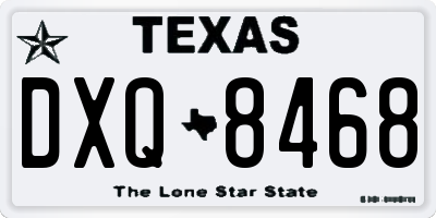 TX license plate DXQ8468