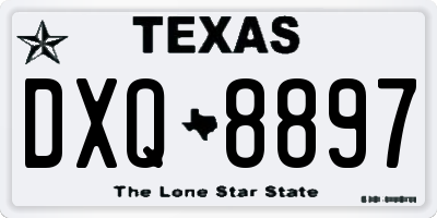 TX license plate DXQ8897