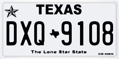 TX license plate DXQ9108