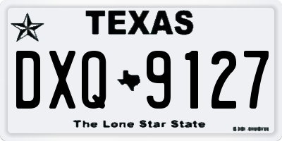 TX license plate DXQ9127