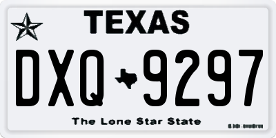 TX license plate DXQ9297
