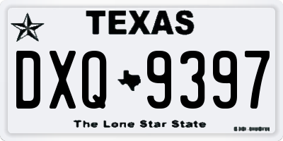 TX license plate DXQ9397