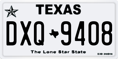 TX license plate DXQ9408