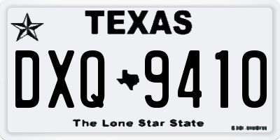TX license plate DXQ9410