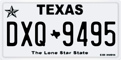 TX license plate DXQ9495
