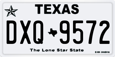 TX license plate DXQ9572